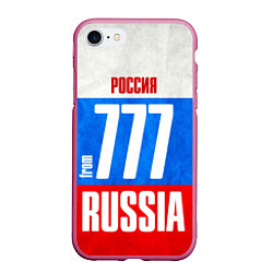 Чехол iPhone 7/8 матовый Russia: from 777, цвет: 3D-малиновый