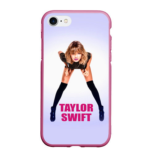 Чехол iPhone 7/8 матовый Taylor Swift / 3D-Малиновый – фото 1