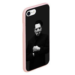 Чехол iPhone 7/8 матовый Marilyn Manson, цвет: 3D-светло-розовый — фото 2