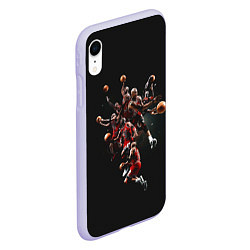 Чехол iPhone XR матовый Michael Jordan Style, цвет: 3D-светло-сиреневый — фото 2