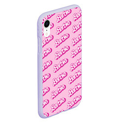 Чехол iPhone XR матовый Barbie Pattern, цвет: 3D-светло-сиреневый — фото 2