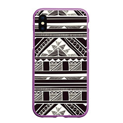 Чехол iPhone XS Max матовый Etno pattern