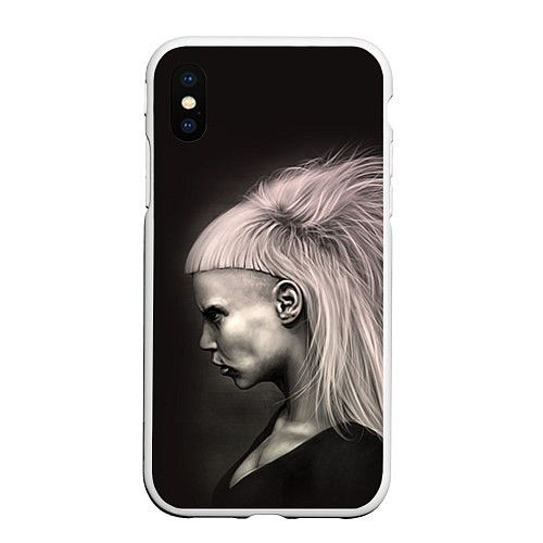 Чехол iPhone XS Max матовый Die Antwoord GIrl / 3D-Белый – фото 1
