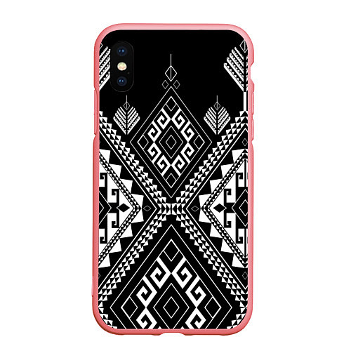 Чехол iPhone XS Max матовый Индейские мотивы / 3D-Баблгам – фото 1