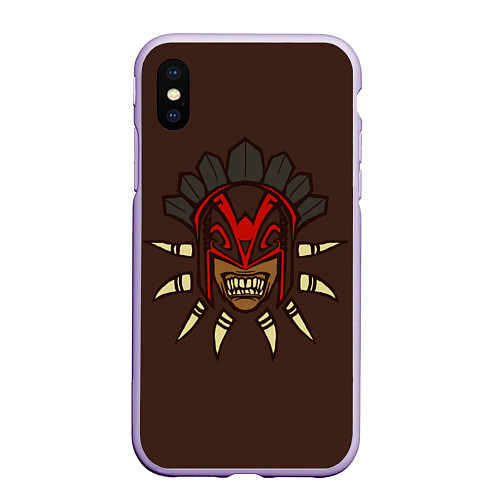 Чехол iPhone XS Max матовый Bloodseeker Face / 3D-Светло-сиреневый – фото 1