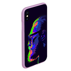 Чехол iPhone XS Max матовый McGregor Neon, цвет: 3D-сиреневый — фото 2