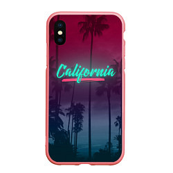 Чехол iPhone XS Max матовый California, цвет: 3D-баблгам