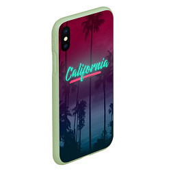 Чехол iPhone XS Max матовый California, цвет: 3D-салатовый — фото 2