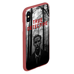 Чехол iPhone XS Max матовый True Detective: Blackwood, цвет: 3D-красный — фото 2