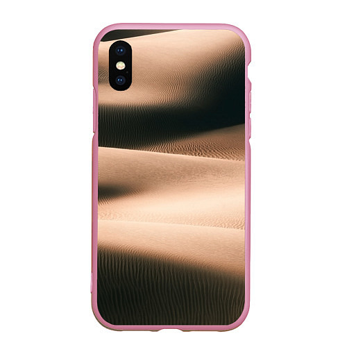 Чехол iPhone XS Max матовый Барханы / 3D-Розовый – фото 1