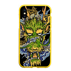 Чехол iPhone XS Max матовый Зеленый дракон