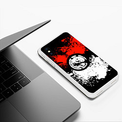 Чехол iPhone XS Max матовый Pokeball, цвет: 3D-белый — фото 2