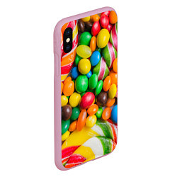 Чехол iPhone XS Max матовый Сладкие конфетки, цвет: 3D-розовый — фото 2