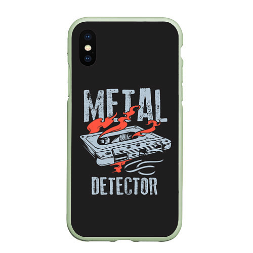 Чехол iPhone XS Max матовый Metal Detector / 3D-Салатовый – фото 1