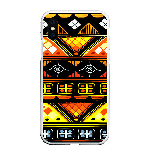 Чехол iPhone XS Max матовый Element ethnic / 3D-Белый – фото 1