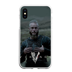 Чехол iPhone XS Max матовый Vikings: Ragnarr Lodbrok, цвет: 3D-белый