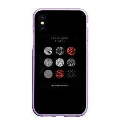 Чехол iPhone XS Max матовый Twenty one pilots: Blurrveace, цвет: 3D-сиреневый