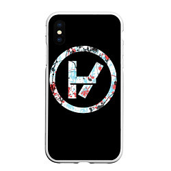 Чехол iPhone XS Max матовый 21 Pilots: Symbol, цвет: 3D-белый