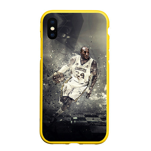 Чехол iPhone XS Max матовый Kobe Bryant / 3D-Желтый – фото 1