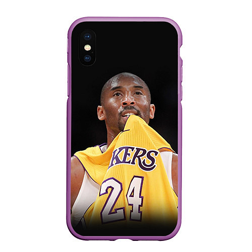 Чехол iPhone XS Max матовый Kobe Bryant / 3D-Фиолетовый – фото 1