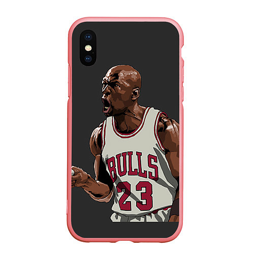 Чехол iPhone XS Max матовый Bulls 23: Jordan / 3D-Баблгам – фото 1