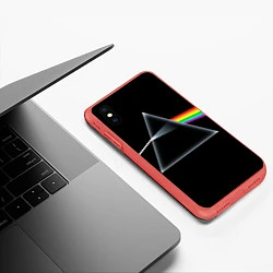 Чехол iPhone XS Max матовый Pink floyd, цвет: 3D-красный — фото 2