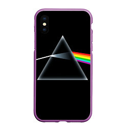 Чехол iPhone XS Max матовый Pink floyd, цвет: 3D-фиолетовый