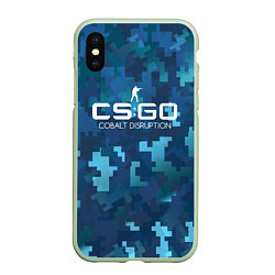 Чехол iPhone XS Max матовый Cs:go - Cobalt Disruption Ржавый кобальт, цвет: 3D-салатовый