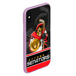 Чехол iPhone XS Max матовый Ottawa Senators, цвет: 3D-сиреневый — фото 2