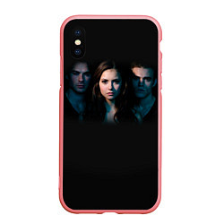 Чехол iPhone XS Max матовый Vampire Trio, цвет: 3D-баблгам