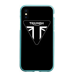 Чехол iPhone XS Max матовый Triumph 4, цвет: 3D-мятный