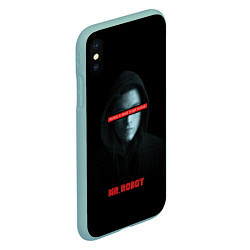 Чехол iPhone XS Max матовый Mr Robot, цвет: 3D-мятный — фото 2