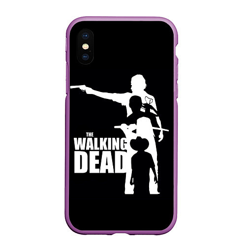 Чехол iPhone XS Max матовый Walking Dead: Family / 3D-Фиолетовый – фото 1