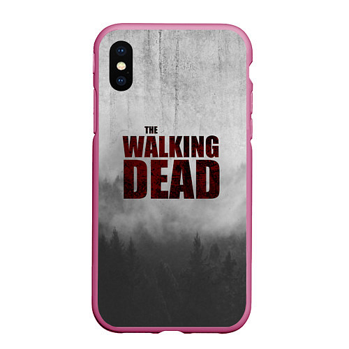 Чехол iPhone XS Max матовый The Walking Dead / 3D-Малиновый – фото 1