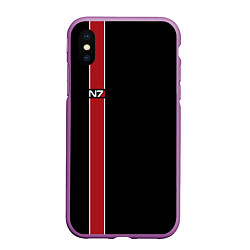 Чехол iPhone XS Max матовый Mass Effect N7