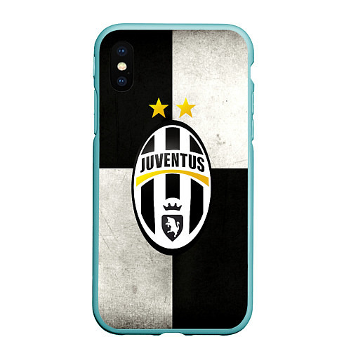 Чехол iPhone XS Max матовый Juventus FC / 3D-Мятный – фото 1