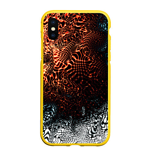 Чехол iPhone XS Max матовый Technology / 3D-Желтый – фото 1