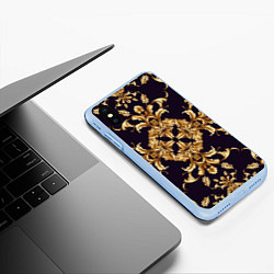 Чехол iPhone XS Max матовый Style, цвет: 3D-голубой — фото 2