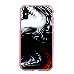 Чехол iPhone XS Max матовый Abrupt, цвет: 3D-розовый