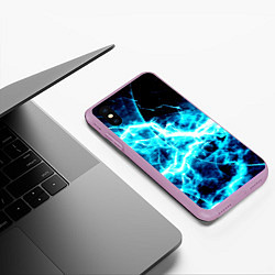 Чехол iPhone XS Max матовый Energy, цвет: 3D-сиреневый — фото 2