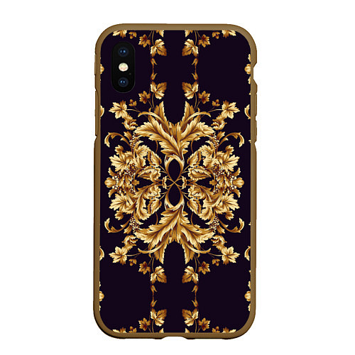 Чехол iPhone XS Max матовый Style / 3D-Коричневый – фото 1