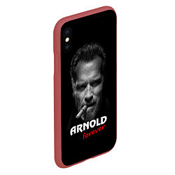 Чехол iPhone XS Max матовый Arnold forever, цвет: 3D-красный — фото 2