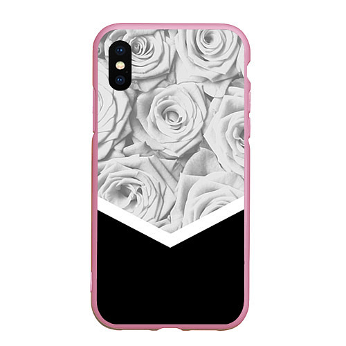 Чехол iPhone XS Max матовый Розы / 3D-Розовый – фото 1