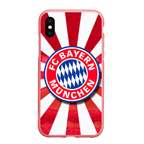 Чехол iPhone XS Max матовый FC Bayern / 3D-Баблгам – фото 1