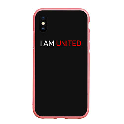 Чехол iPhone XS Max матовый Manchester United team