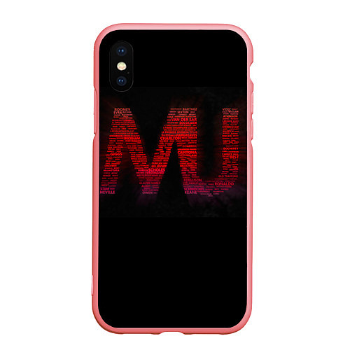 Чехол iPhone XS Max матовый Manchester United team / 3D-Баблгам – фото 1