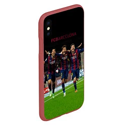 Чехол iPhone XS Max матовый Barcelona6, цвет: 3D-красный — фото 2