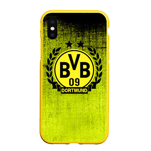 Чехол iPhone XS Max матовый Borussia5 / 3D-Желтый – фото 1