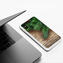 Чехол iPhone XS Max матовый Дуx рождества, цвет: 3D-белый — фото 2