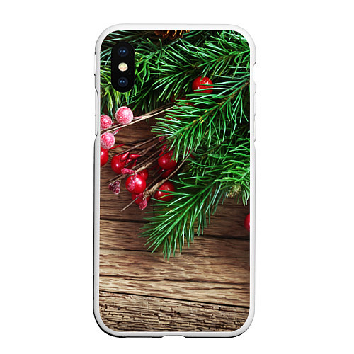 Чехол iPhone XS Max матовый Дуx рождества / 3D-Белый – фото 1